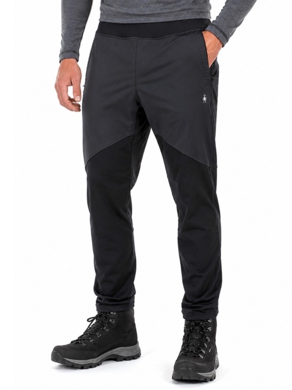 Smartwool Mens Black Drawstring Elastic Waist Merino Sport Fleece Pants Sz. M